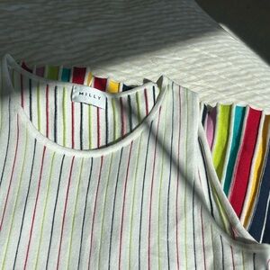 Milly Colorful Godet Fit and Flare Dress